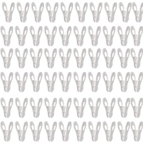 60 Pack Multi-Purpose Baby Hanger Clips, Plastic Clothing Clips for Socks, Hats, Food Chip Bags and Notes
