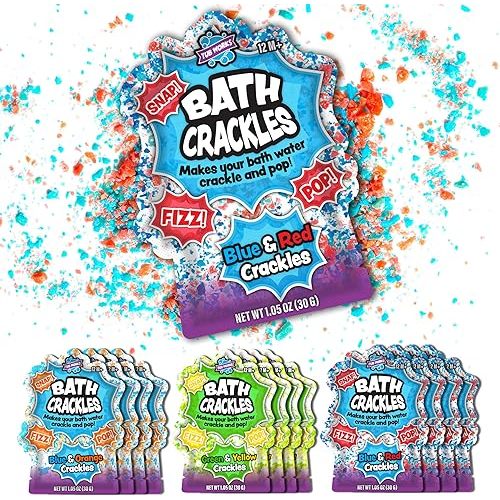 Tub Works® Bath Crackles Bath Toy, Variety 12 Pack | Nontoxic & Fragrance-Free | Makes Bath Water Crackle & Pop for a Unique Kids Bath | Swirl Water for Fizzy Fun | Sensory Kids & Toddler Bath Toys