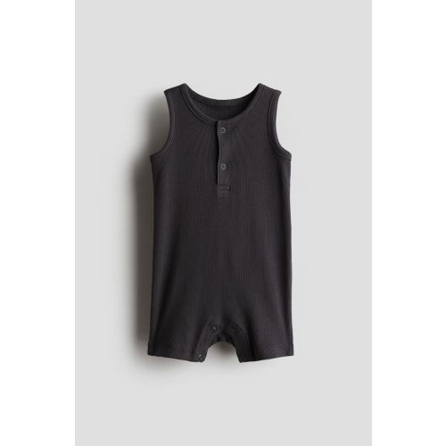 Ribbed Cotton Romper Suit