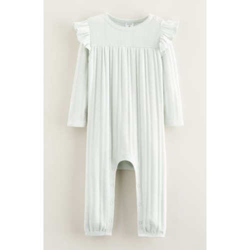 Pointelle Ruffle Romper, 3M