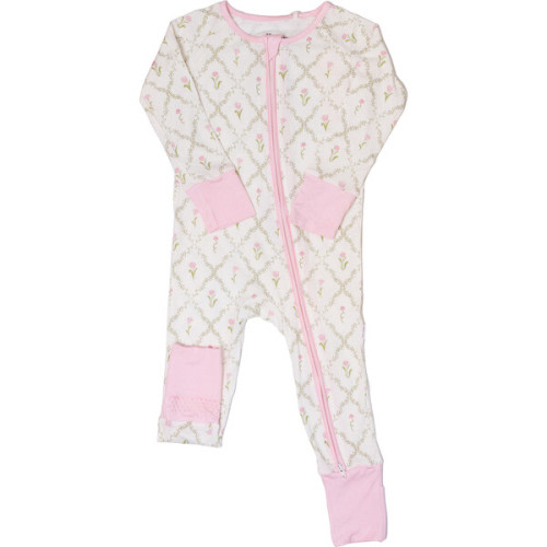 Flower Trellis Sleep Romper - The Uptown Baby Sleepwear | Maisonette