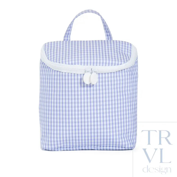 Take Away Bottle Bag - Gingham Lilac