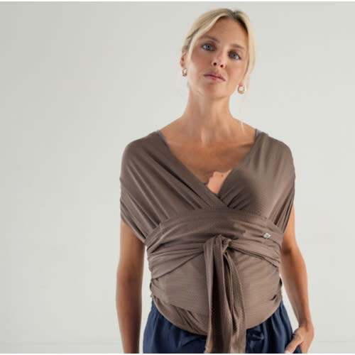 Konny Baby Wrap Carrier Flex Airmesh - Mocha, Xs-Xl