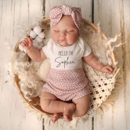 Custom newborn baby girl coming home outfit Personalized newborn take home outfit