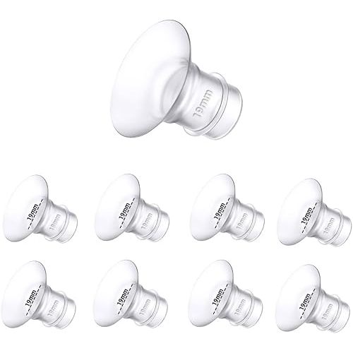 Flange Inserts 19mm 8PCS,Wearable Breast Pump Parts Compatible with Momcozy S12 pro/S9 pro/S12/S9/Medela/Spectra/TSRETE 24mm Breast Pump Shields/Flanges,Reduce 24mm Nipple Tunnel Down to 19mm