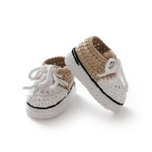 mimixiong Baby Booties Crochet Hand Knitting Shoes for Infant Sneakerheads Soft Booties for Newborn Boys and Girls Gift