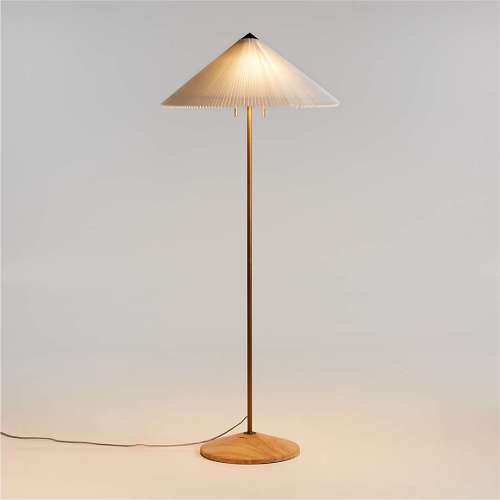 Flores Floor Lamp with Fluted Shade 66"