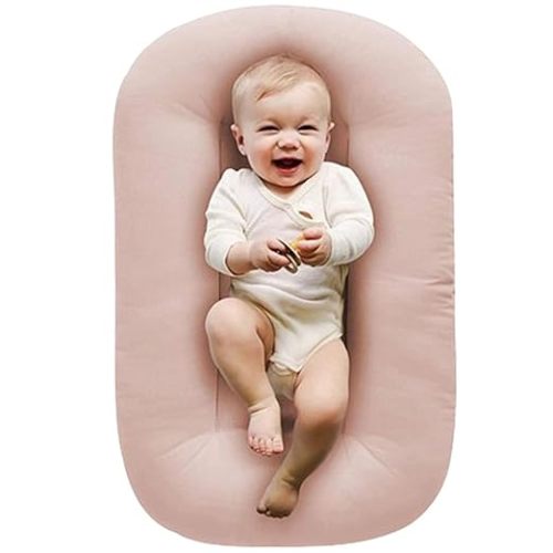 Baby Lounger, Baby Lounger, Baby Lounger for Newborn 0-24 Months Baby Lounger Pillow (Pink,93x45cm/36.6x17.7in)