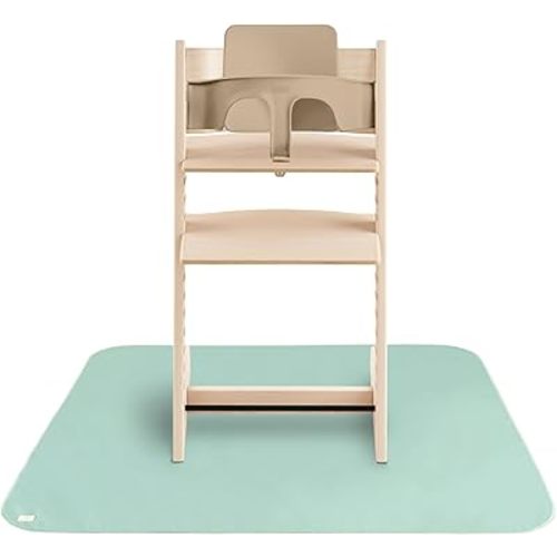 mushie Baby Splat Mat 42.5x42.5 Inch (Roman Green) | Water Resistant for Under High Chair and Infant Play