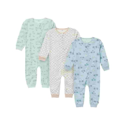 Gerber Toddler Neutral One-Piece Footless Sleepers, 3-Pack, Sizes 12 Months - 5T