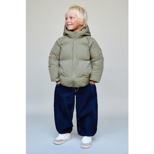 WATER REPELLENT HOODIE PUFFER COAT - Khaki | ZARA United States