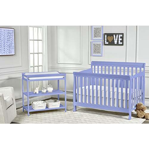Suite Bebe Riley 4 in 1 Convertible Crib, Lilac Finish