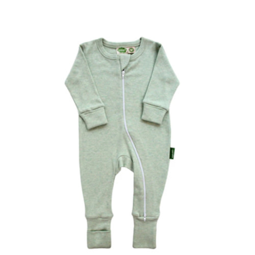 Organic Snuggle Soft Melange '2-Way' Zipper Romper