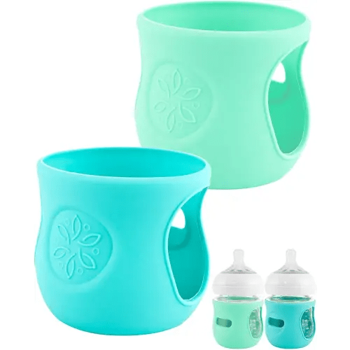 2 Pack Silicone Sleeves for Avent Glass Bottle, Break-Resistant Baby Bottle Holder (4oz)