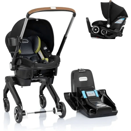 Shyft DualRide with Carryall Storage Infant Car Seat and Stroller Combo (Durham Green)