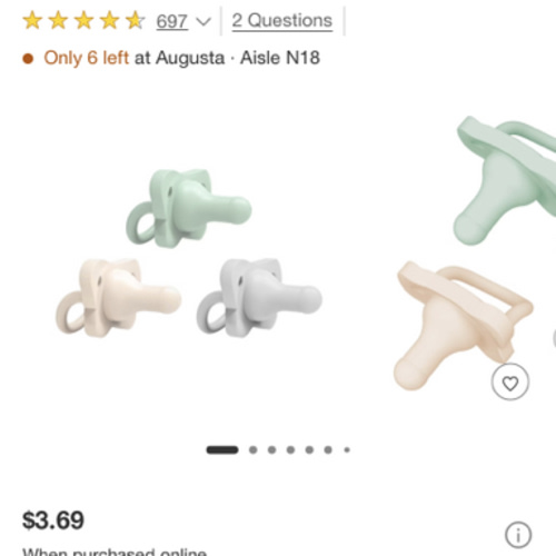 Dr. Brown’s® HappyPaci™ 100% Silicone One-Piece Pacifier