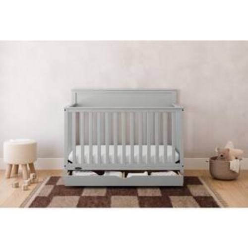 Shiloh Driftwood 5-in-1 Convertible Crib with Drawer