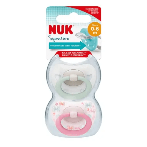Nuk Signature Soother 0-6Months 2Pack Assorted | Baby Bunting AU