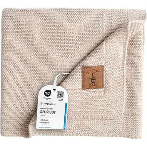 Soft Baby Knitted Blanket - Soft Toddler, Crib, Stroller Blanket - Neutral Swaddle and Receiving Blanket for Newborns, 30 x 40 in, Stone