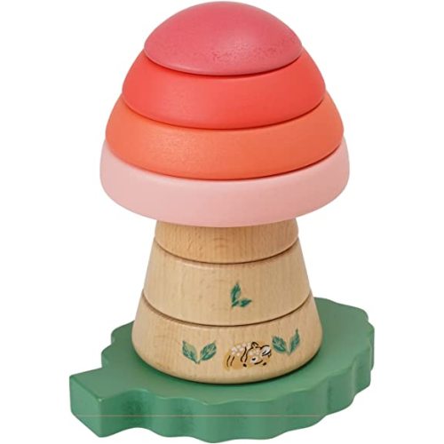 Manhattan Toy Folklore Fun-gi Magnetic Wooden Toadstool Shaped Stacking Toy for Babies 12 Months and Up