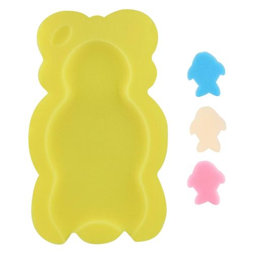 Baby Bath Cushion Infant Bath Mat, Pad & Sponge for Toddler, Infant & Newborn (Yellow-Style4)