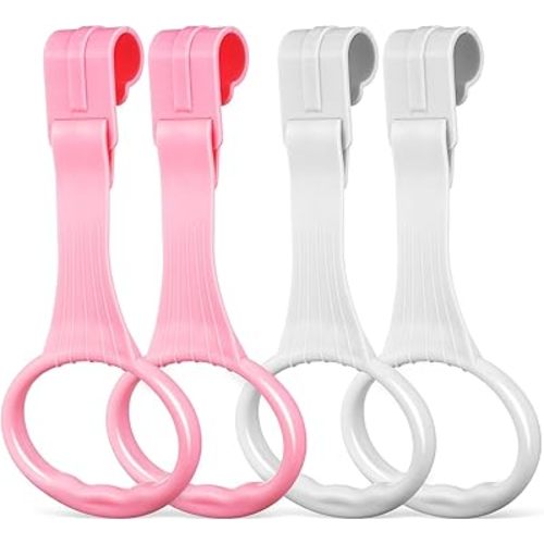 SAFIGLE 4 PCS Baby Playpen Pull up Rings-Baby Pull up Rings Baby Bed Rings Pull up Rings Baby Playpen Pull Rings Toddler Walking Training Tools Baby Accessories