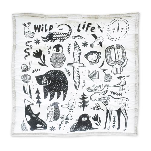 Wee Gallery Wildlife Reversible Playmat - Multi-Color