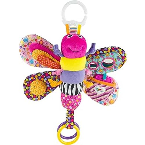 Lamaze Fifi the Firefly Clip On Car Seat and Stroller Toy - Soft Baby Hanging Toys - Baby Crinkle Toys with High Contrast Colors - Baby Travel Toys Ages 0 Months and Up
