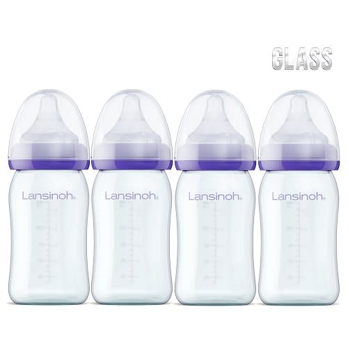 Lansinoh Glass Bottle NaturalWave| glass baby bottle