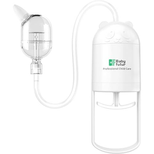 Nasal Aspirator for Baby – Manual Push-Pull Control, Quiet Strong Suction, No Battery Needed – Gentle & Hygienic Nose Sucker with Storage Box & Booger Clip