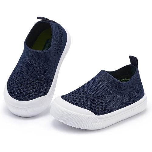 BMCiTYBM Baby Sneakers Girls Boys Lightweight Breathable Mesh First Walkers Shoes 6-24 Months - 6-12 Months Infant - 1-navy