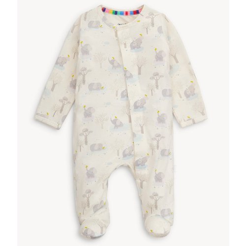 Magnetic Me Baby Boys Newborn-9 Months Long Sleeve Big Love Elephant Print Footed Coverall