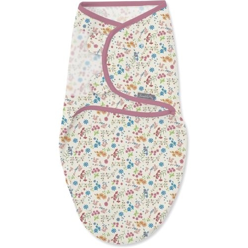SwaddleMe by Ingenuity Easy Change Swaddle - Size Small/Medium, 0-3 Months, 1-Pack (Country Petals)