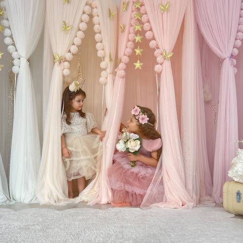 Pink Kids Bed Canopy, Kids Canopy, Crib Netting, Dusty Pink Canopy Bed, Tulle Princess Tent, Bed Curtains, Reading Corners, Canopy Bed