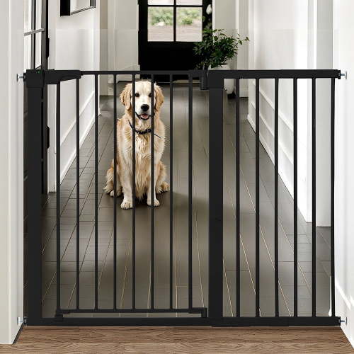 Baby Safety Gate, 36" Tall, 29.5-48.8" for Stairs and Doorway,Pressure Mount Gate for Ages 6 to 36 Months,Black