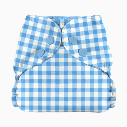 Esembly Recycled Diaper Cover (Outer) + Swim Diaper - Gingham, Size 2 (18-35 Lbs)