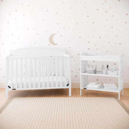 Graco Benton 5-In-1 Convertible Crib And Changing Table 2-Piece Collection Nursery Set & Reviews | Wayfair