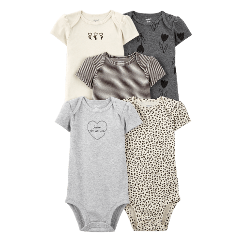 Baby 5-Pack Floral Short-Sleeve Bodysuits - Carter's | Carter's
