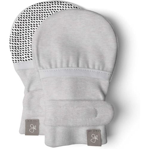 goumikids Viscose Made from Bamboo Cotton Anti-Scratch Soft Stay-On Mitts - Storm Gray - 0-3 Months