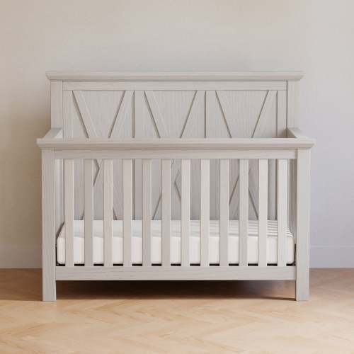 Monogram by Namesake Emory Farmhouse 4-in-1 Convertible Crib (Color: White Driftwood)