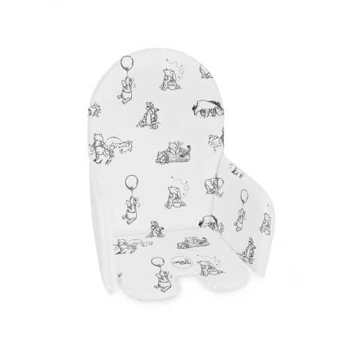 Waterproof & Soft Padded Highchair Seat Insert - suitable for IKEA Antilop – Black and White Winnie the Pooh
