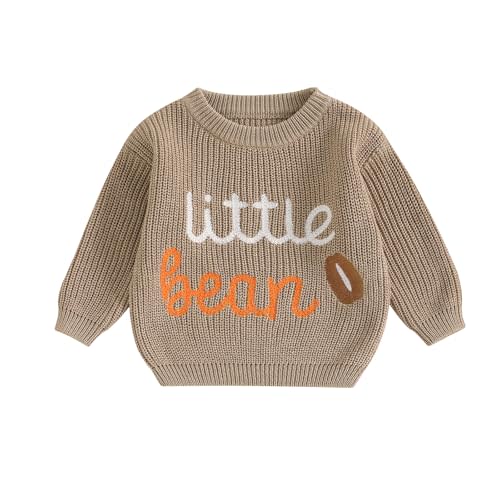 Toddler Baby Girl Knit Sweaters Oversized Long Sleeve Embroidery Shirt Top Newborn Infant Cute Fall Winter Clothes