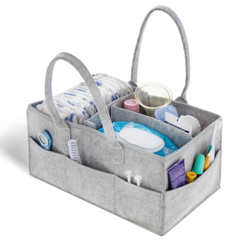 Acorn Baby Diaper Organizer Caddy Bag - Felt 15x9in Baby Diaper Caddy Organizer