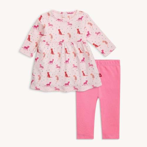 cheetah bonita organic cotton magnetic little baby dress + legging set – Magnetic Me