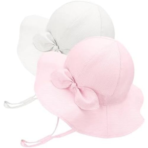 FURTALK Baby Sun Hat Toddler Girls Bucket Beach Hat Wide Brim UPF 50+ Adjuatable Travel Beach Essentials