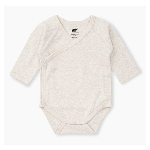 Monica + Andy Long Sleeve Lucky Bodysuit Cream Heather 0-3 Month
