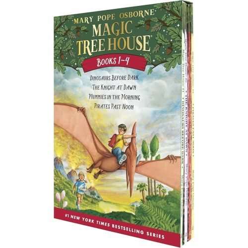 Magic Tree House Boxed Set, Books 1-4: Dinosaurs Before Dark, The Knight at Dawn, Mummies in the Morning, and Pirates Past Noon Paperback