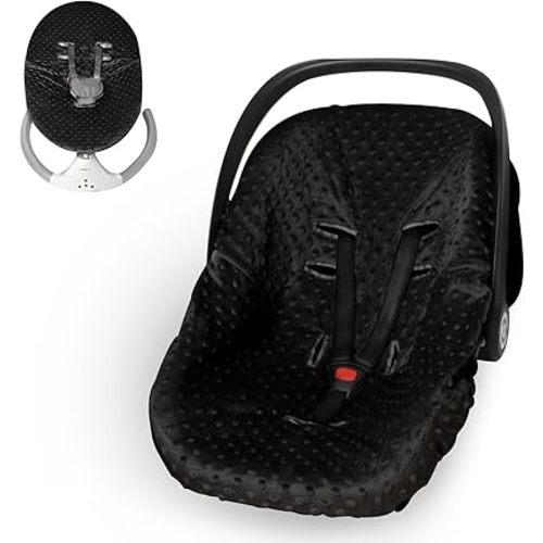 Infant Car Seat Cover Liner, Carseat Cover Liner for Baby Boys Girls, Soft Comfortable, Machine Washable, Universal Fit (Black)