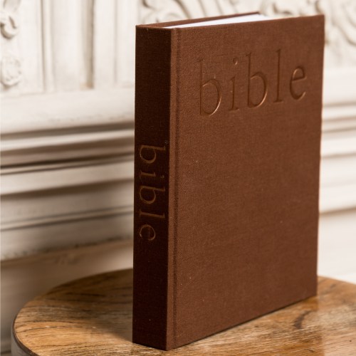 Mocha Linen Bible – Light Your Home