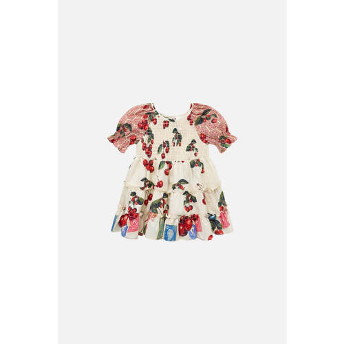 BABIES TIERED DRESS WITH PUFF SLEEVE NOTES FROM THE ROAD
